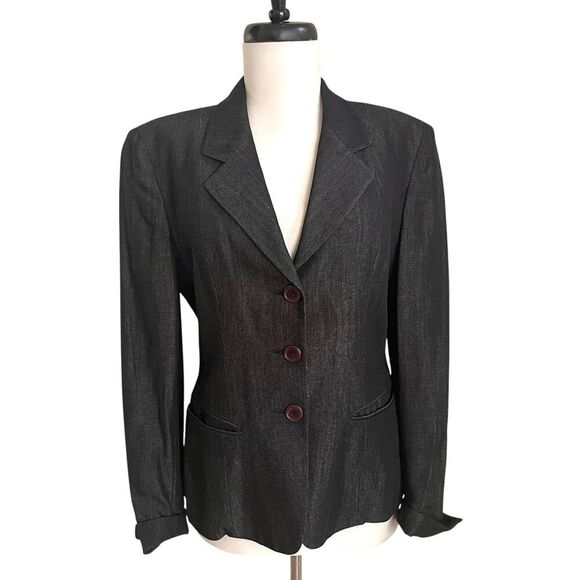 BIGI Italy Vintage Wool Blazer 6 Womens Academia Preppy Career Italian Tailored - Picture 1 of 10